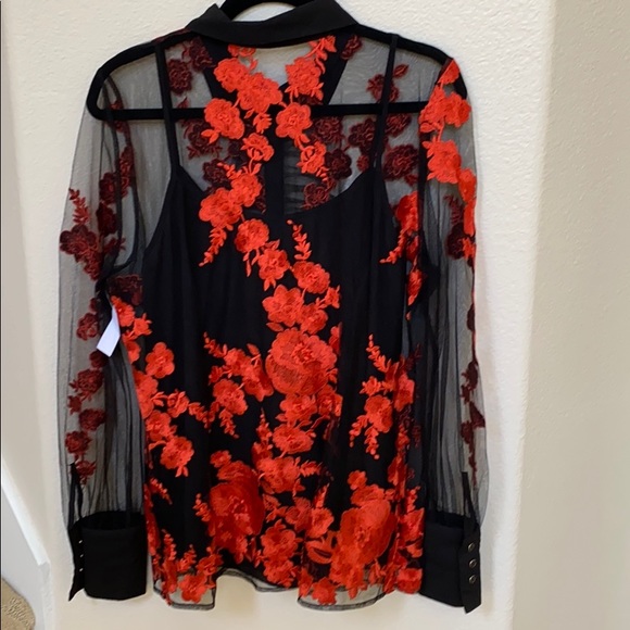 New Iren Klairie mesh blouse size 42 - Picture 3 of 5
